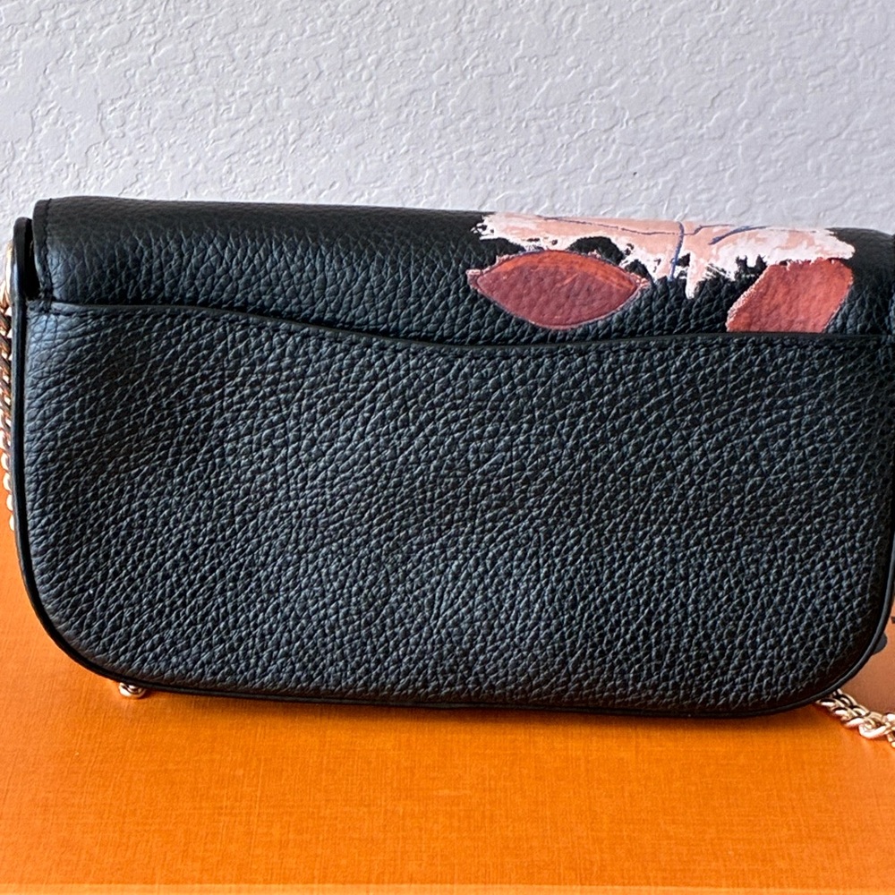 Coach Black Crossbody Bag with Floral Design - Picture 4 of 10